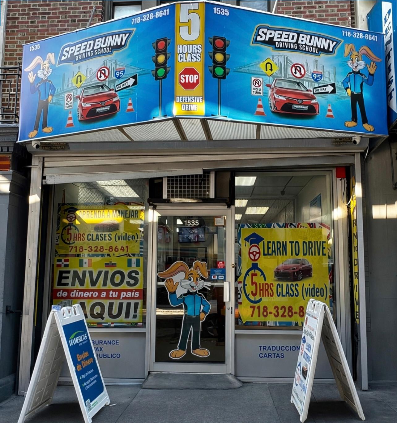 Speed Bunny Driving School Storefront